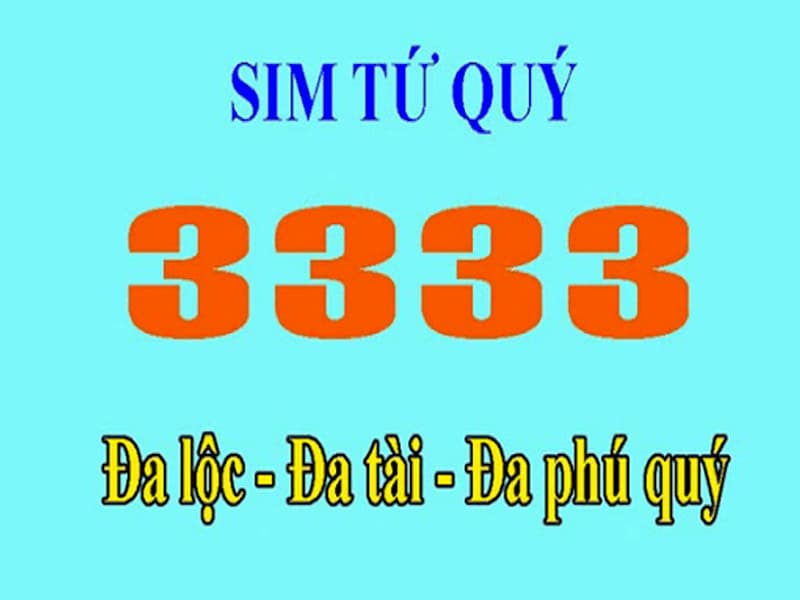 Sim tứ quý là dòng sim được tạo thành từ 4 con số 3 liên tiếp trong dãy số