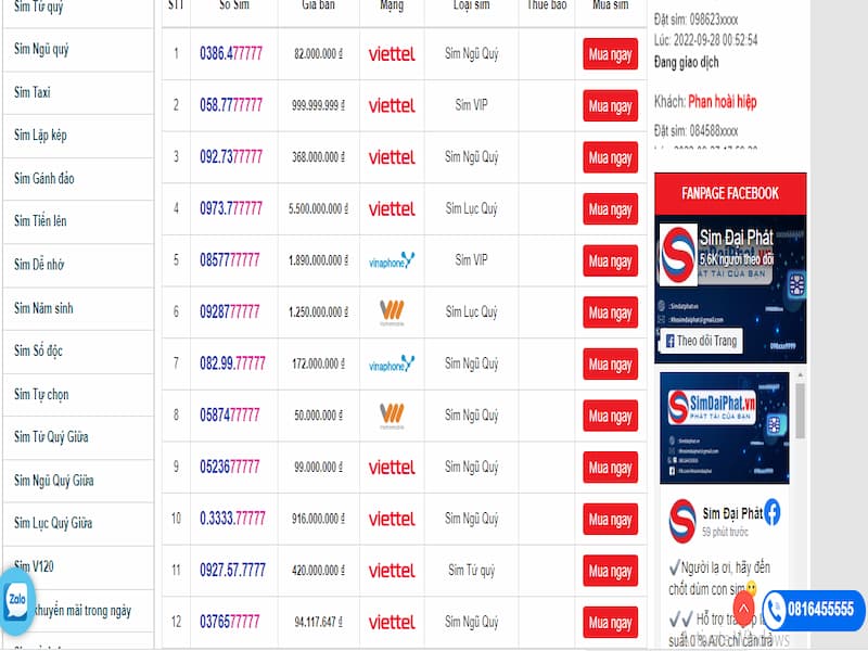  Truy cập vào website của Đại Phát để biết thêm về giá bán của dòng sim này