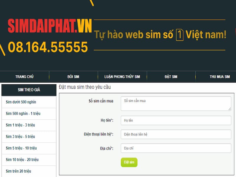 Liên hệ mua sim taxi viettel tại Sim Hay