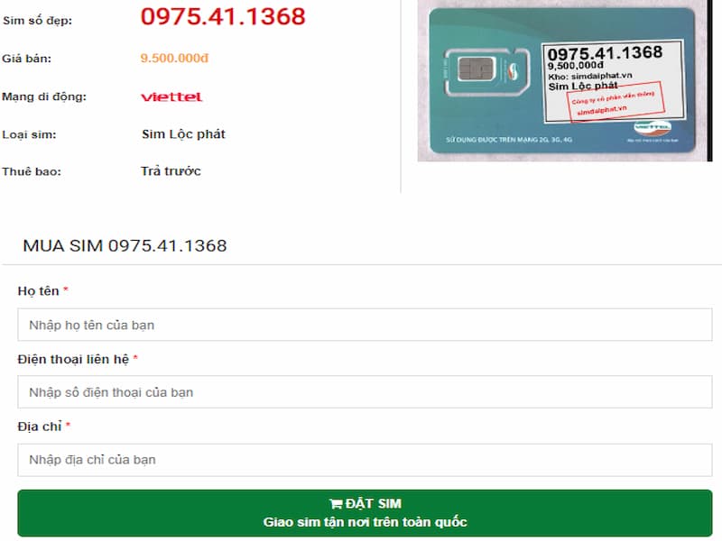  Cách thức đặt sim Viettel đuôi 1368 nhanh gọn lẹ