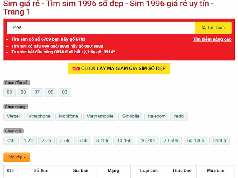Sim ngày tháng năm sinh viettel là loại sim phổ biến