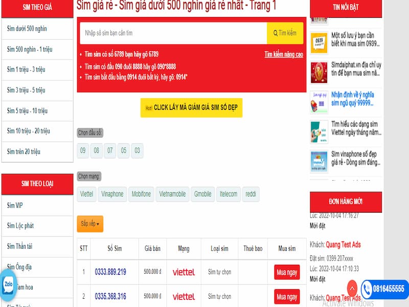 Mua sim số đẹp giá rẻ luôn gây ấn tượng cho người xung quanh