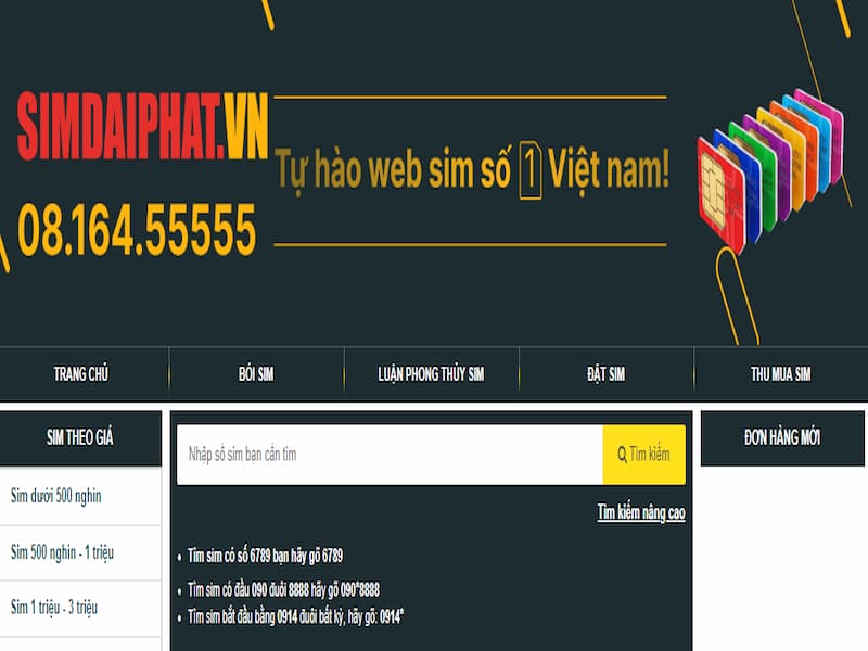 Mua sim 6789 ở Web Sim Hay