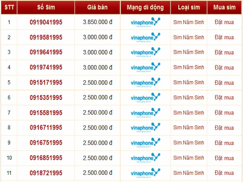  Sử dụng sim của nhà mạng Vina