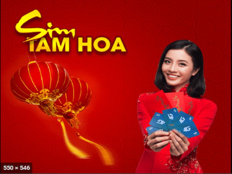 Sim tam hoa được tạo thành từ 3 con số hoặc bộ số giống nhau